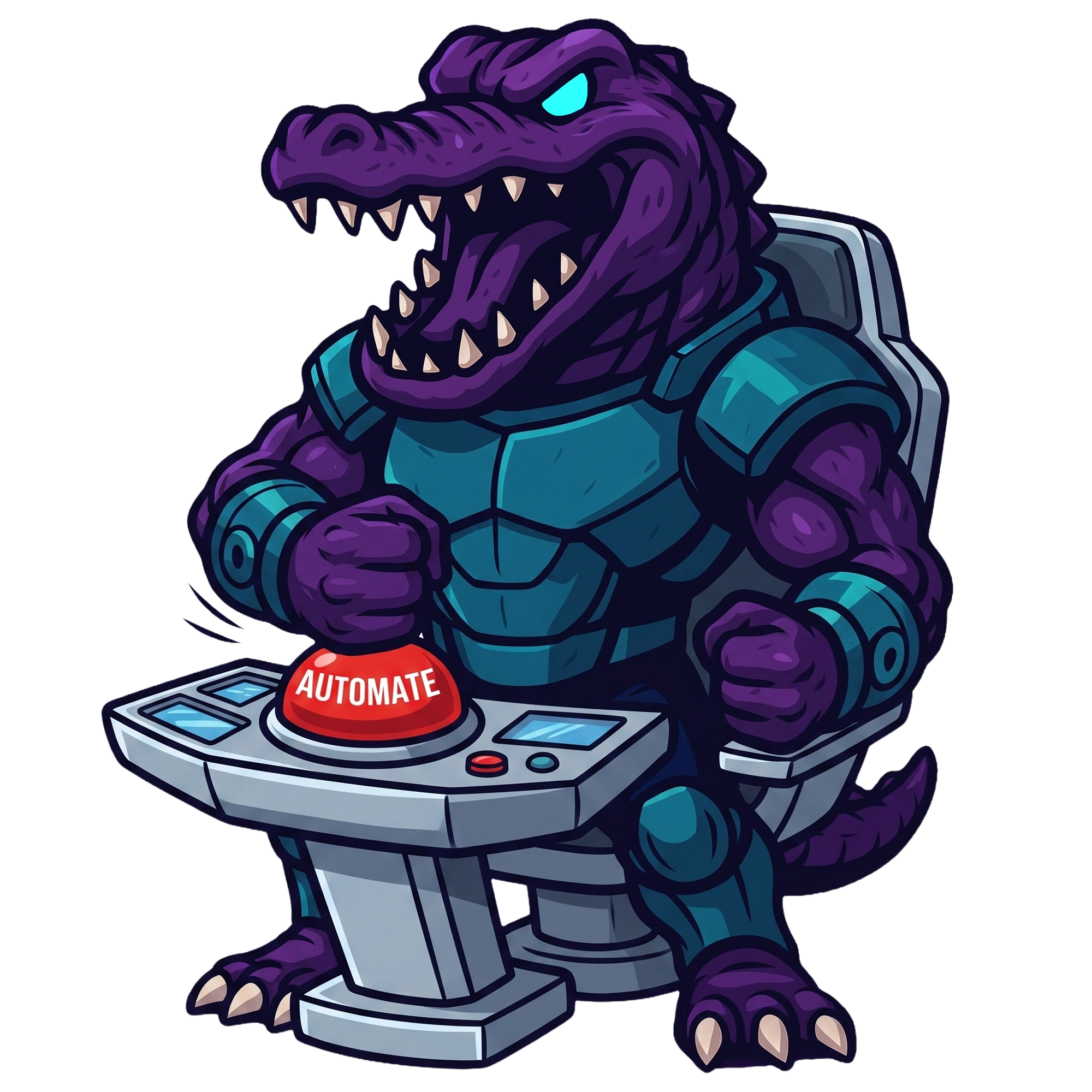 Deli the Deligatr mascot syncing and optimizing a product feed